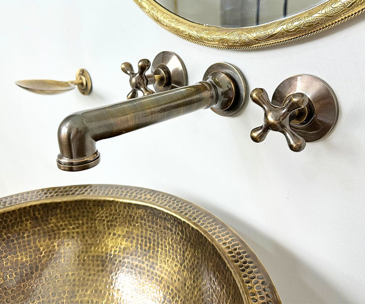 Wall Mounted Faucet with Bronze Finish