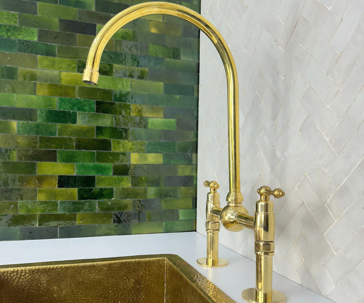 Unlacquered Brass Kitchen Faucet