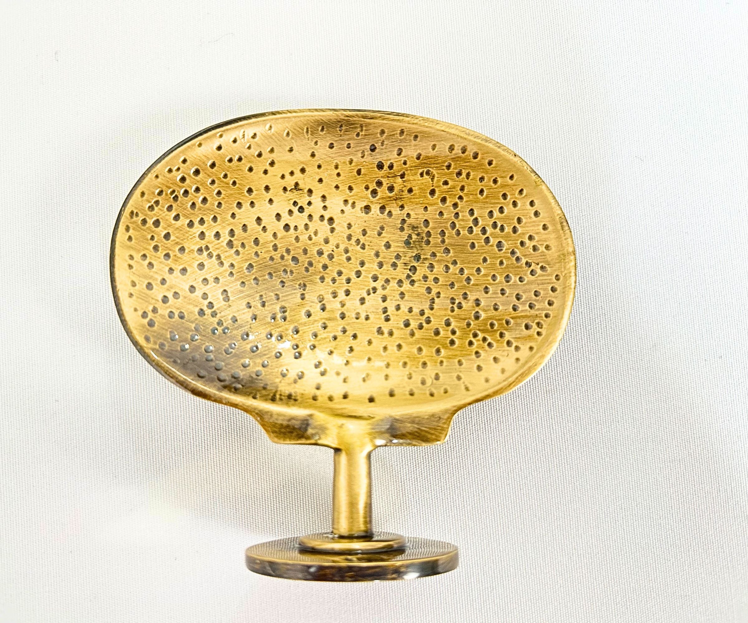 Hammered Brass Soap Dish