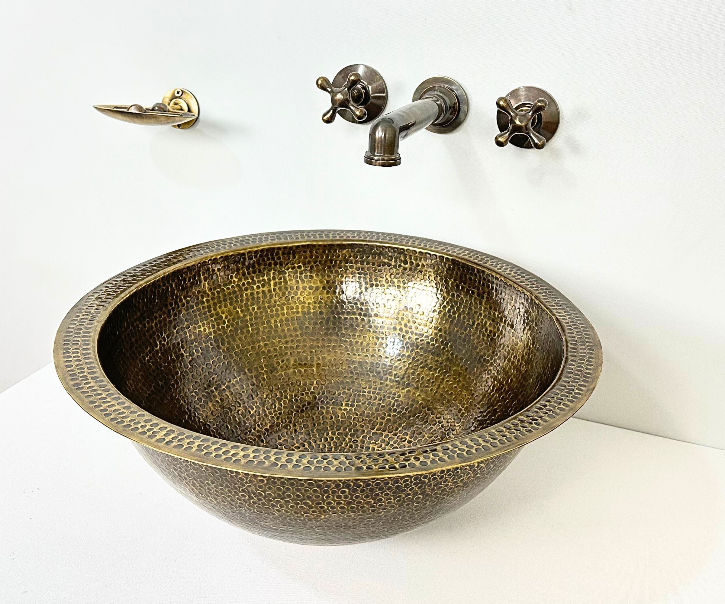 Hammered Brass Sink