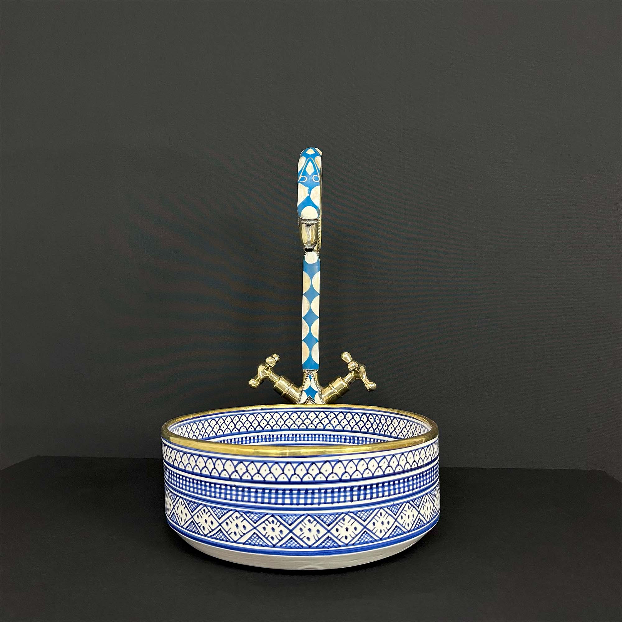 Brass Faucet with Ceramic Sink