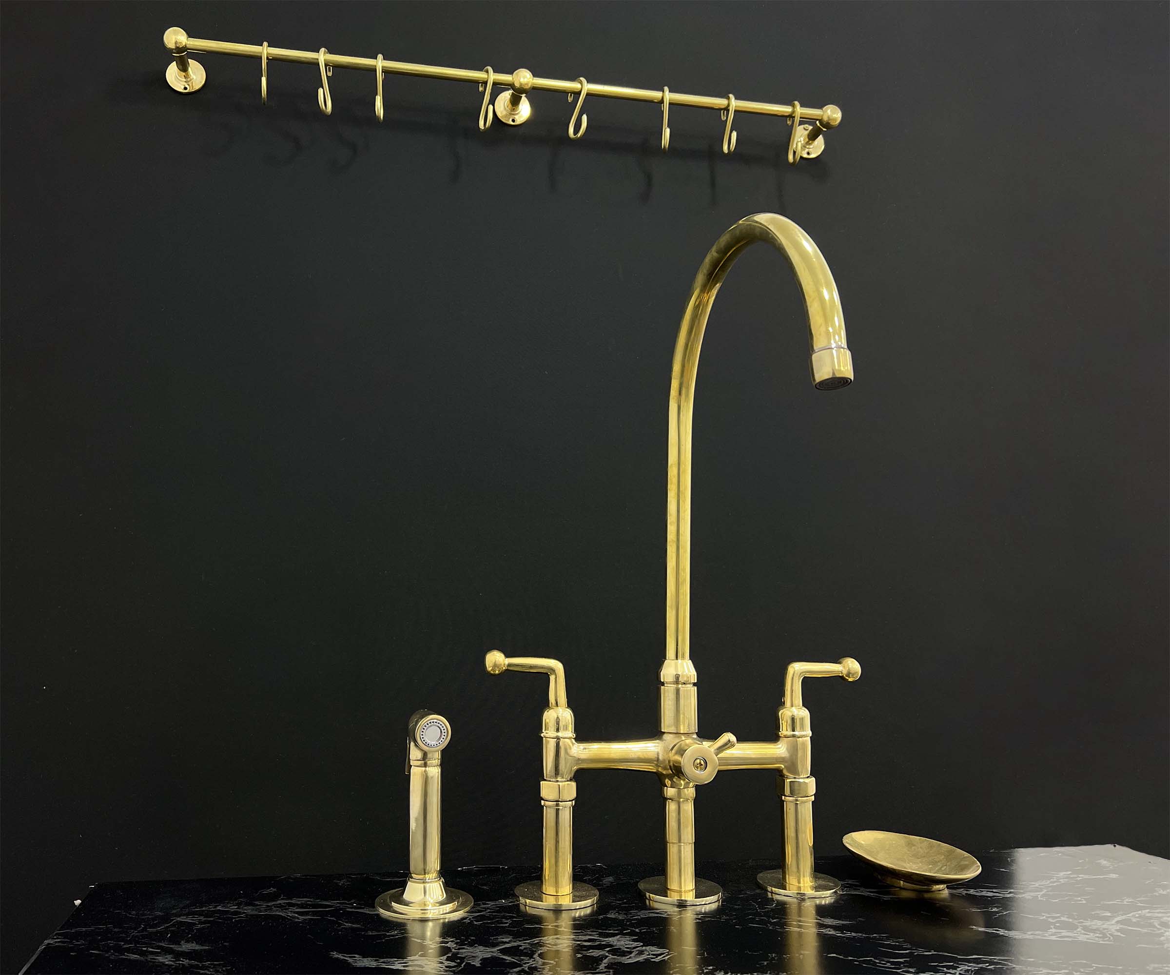 Bridge Faucet with Sprayer
