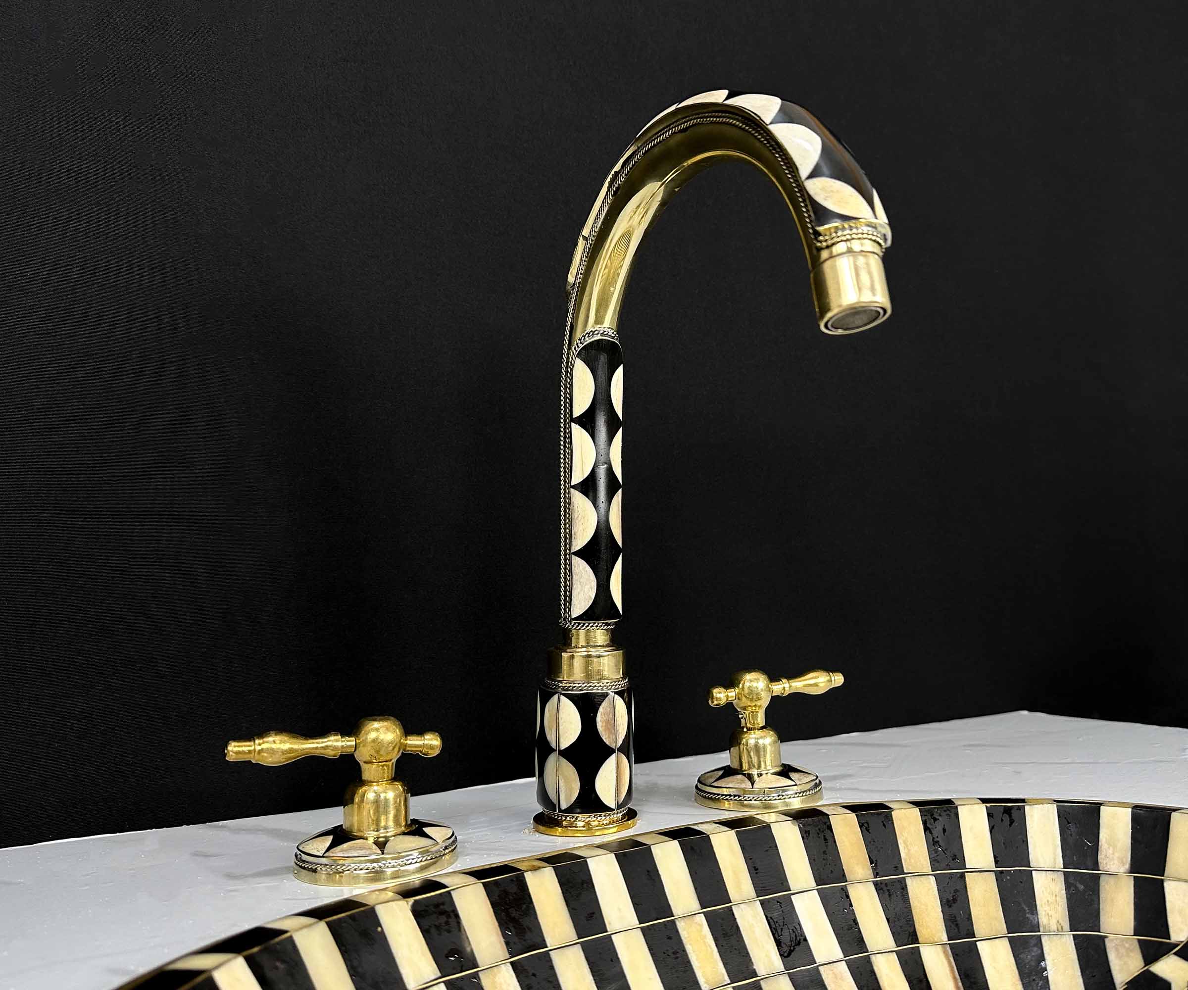 Resin Faucet Sink with lever handles
