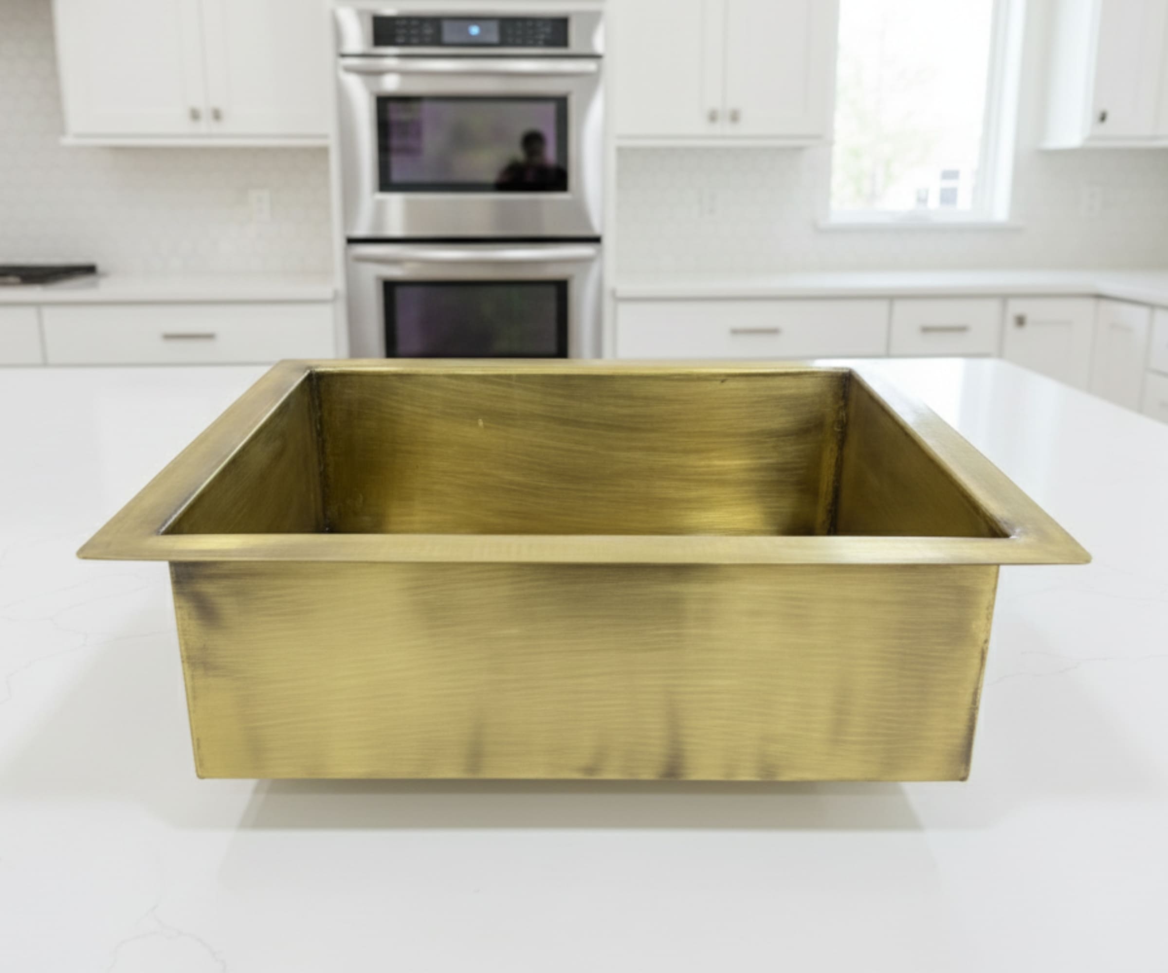 Custom Brass Kitchen Sink with Bronze Finish