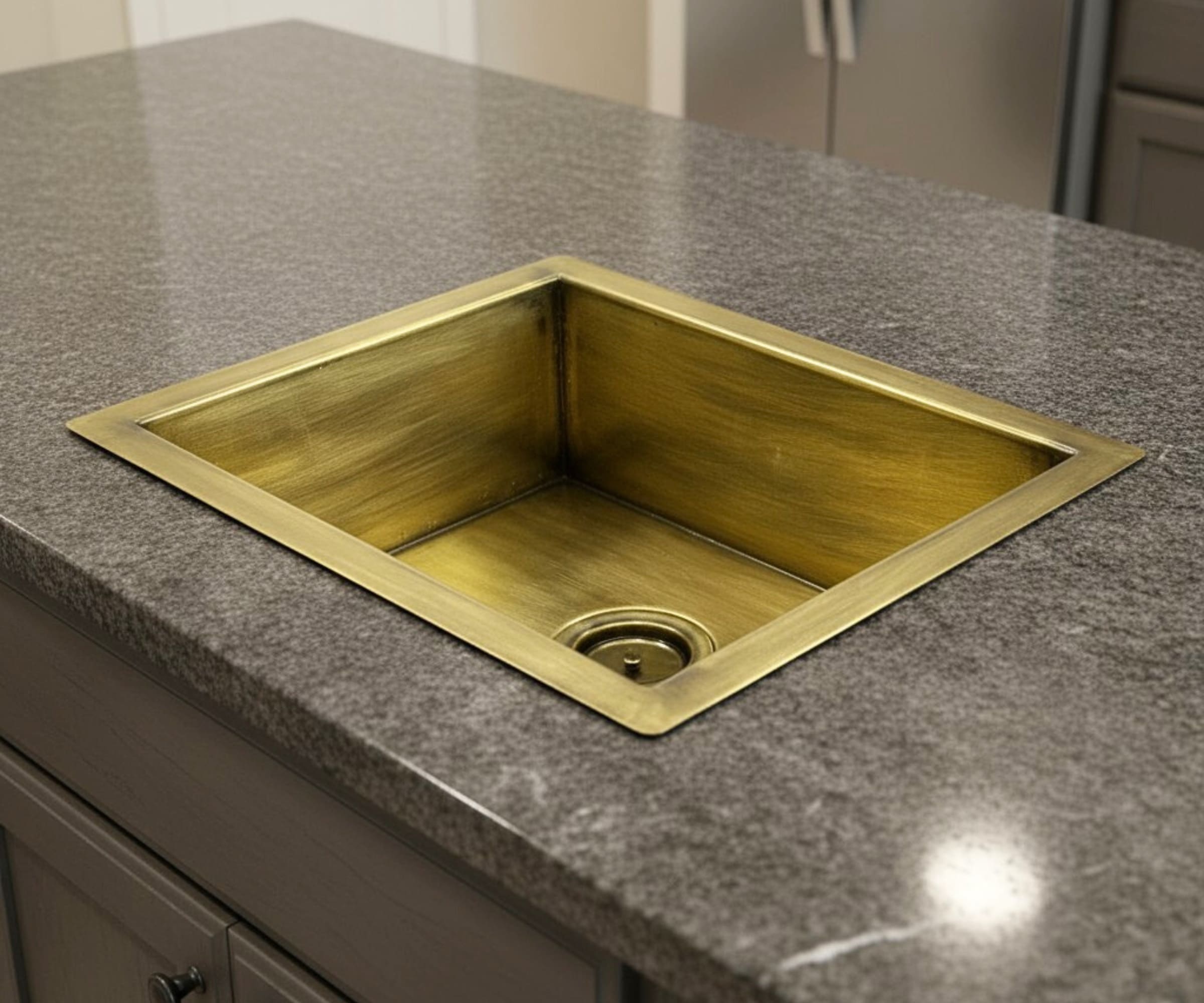 Custom Brass Kitchen Sink with Bronze Finish