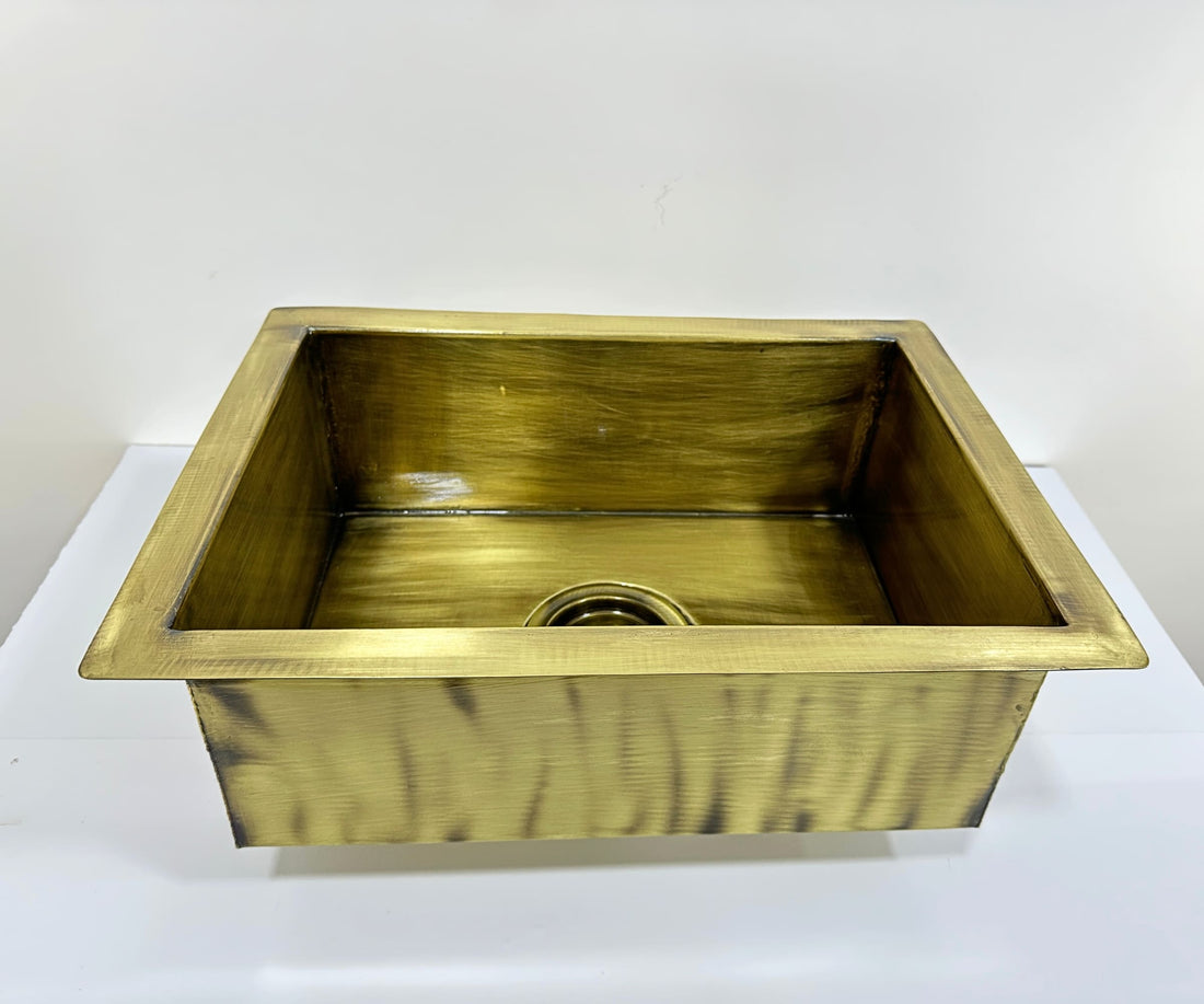 Custom Brass Kitchen Sink with Bronze Finish