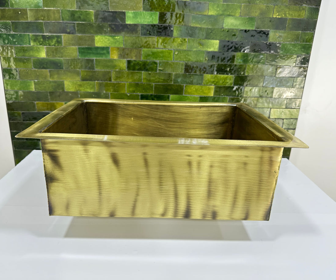 Custom Brass Kitchen Sink with Bronze Finish