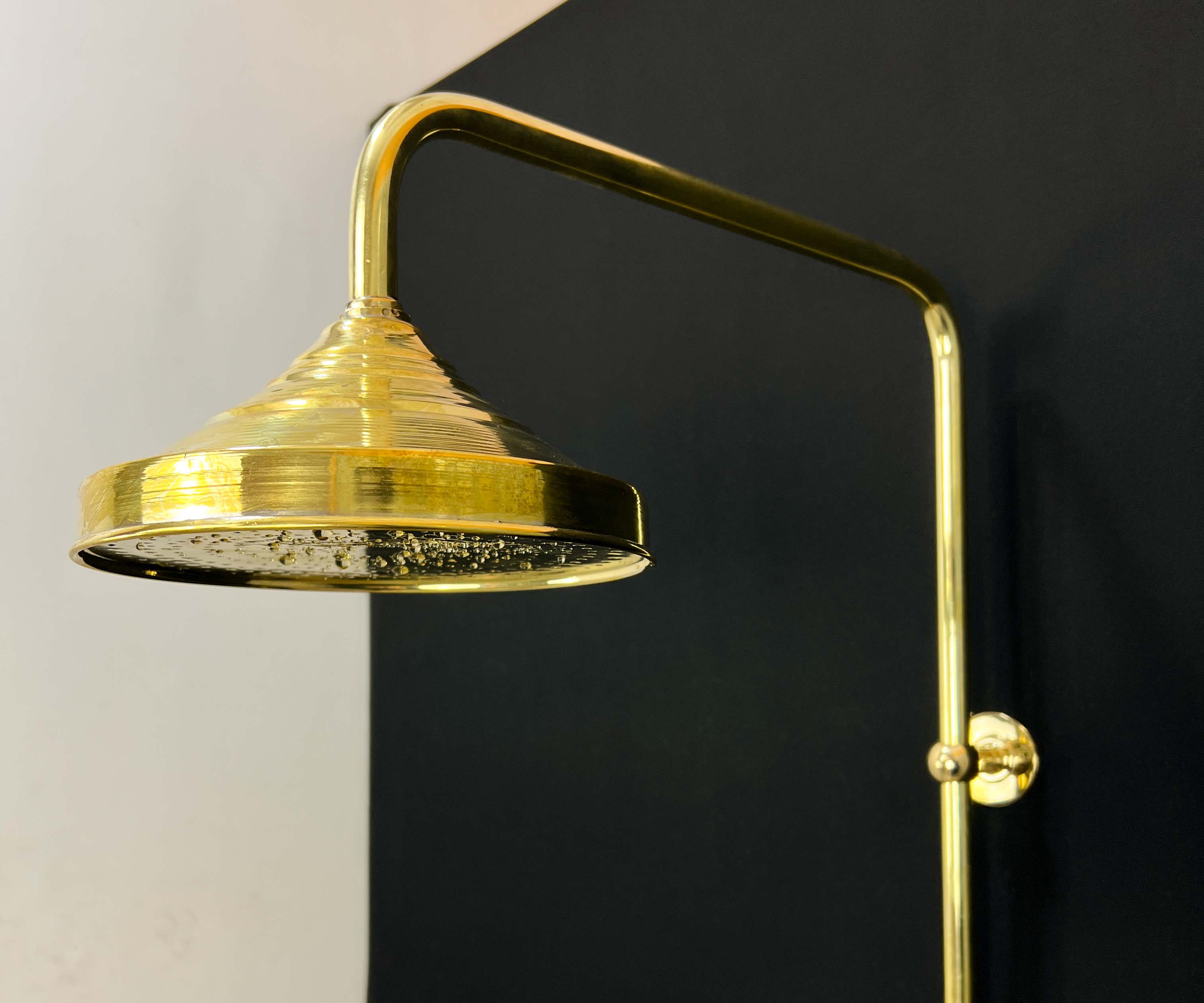 Complete LuxeBrass Brass Shower System with Wall-Mounted Tub Faucet, Rainfall Showerhead, and Handheld Shower