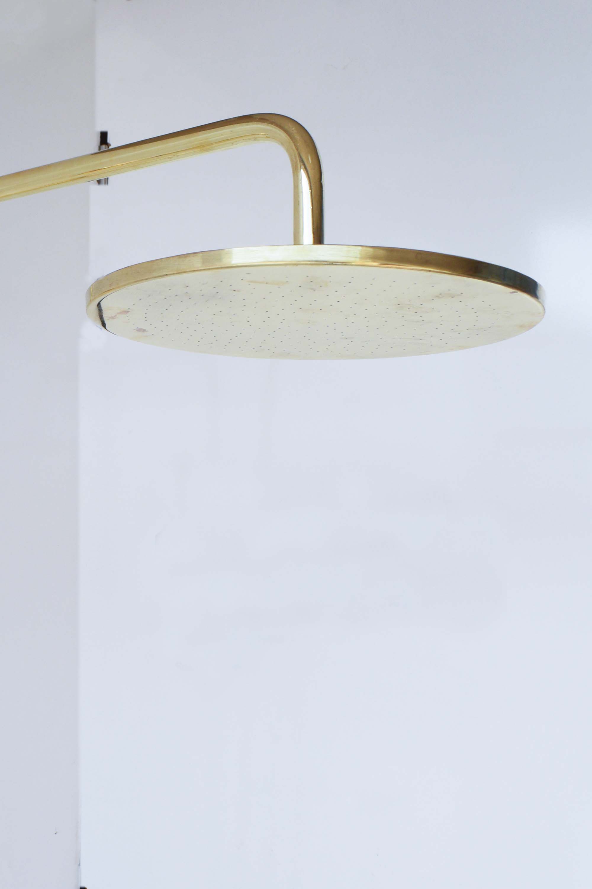 Unlacquered Brass Shower System – Customizable with Rain or Handheld Shower