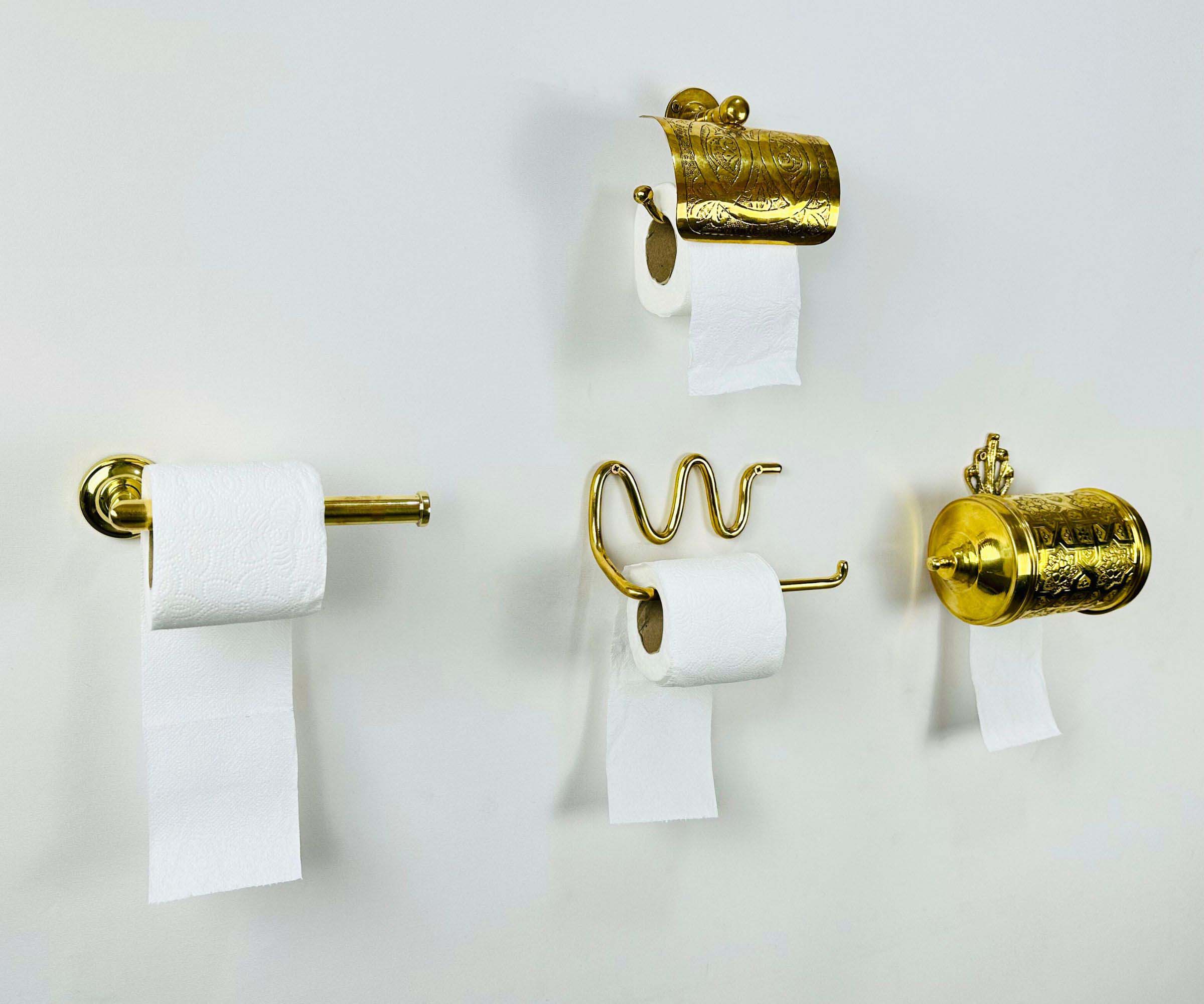 Brass Toilet Paper Set