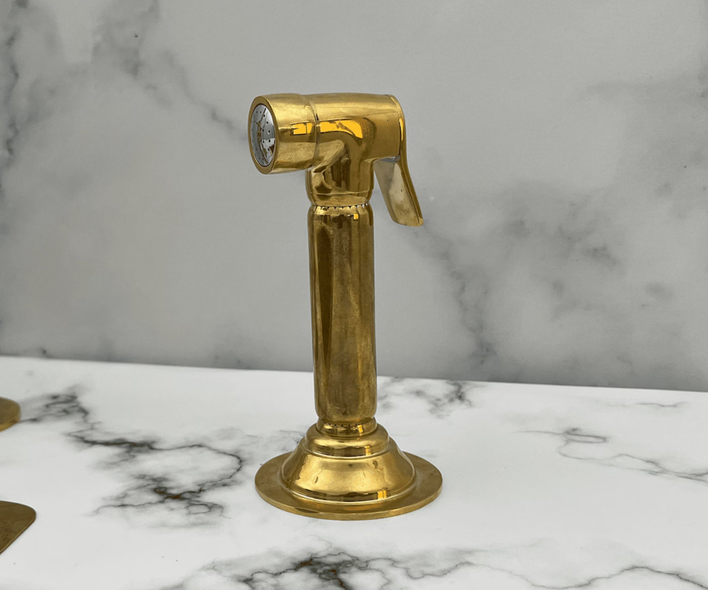 Custom order for Andy (Brass side sprayer with two brass H1 Handles)