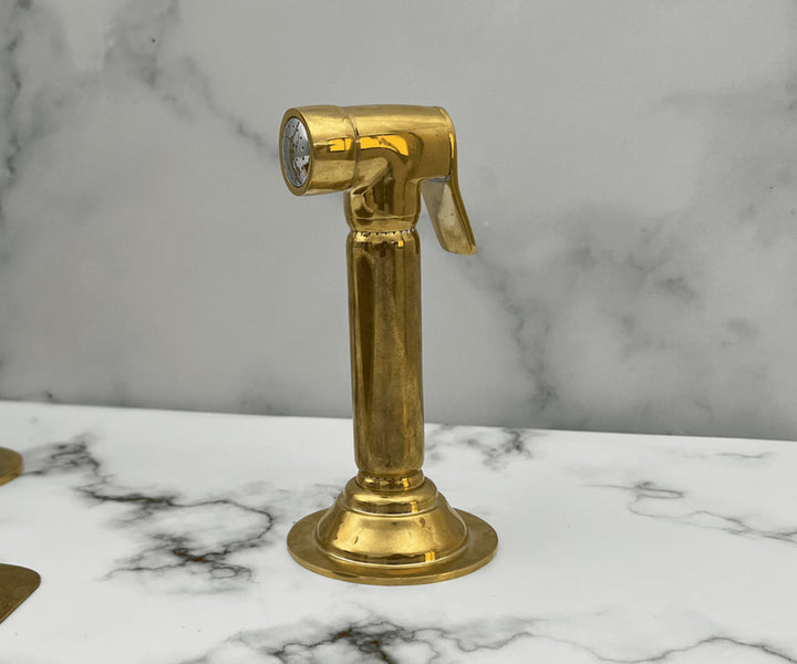 Custom order for Andy (Brass side sprayer with two brass H1 Handles)
