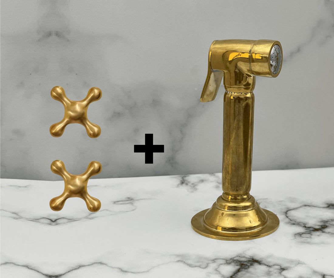 Custom order for Andy (Brass side sprayer with two brass H1 Handles)