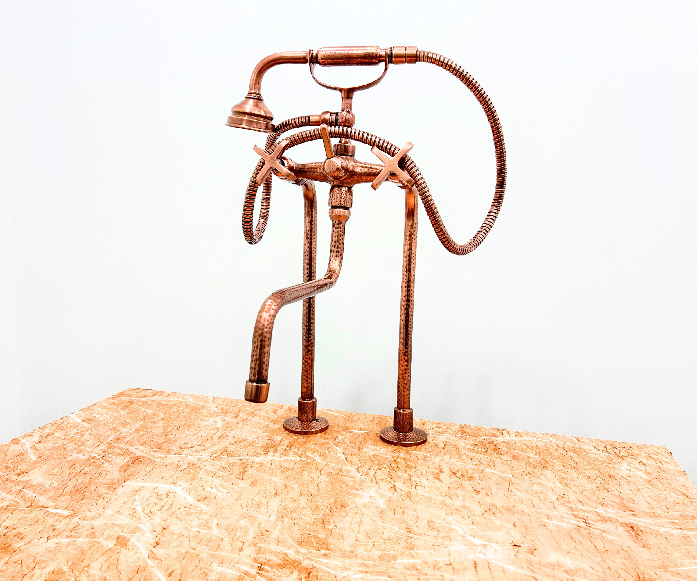 Brass Freestanding Tub Faucet securely packed with bubble wrap for safe shipping
