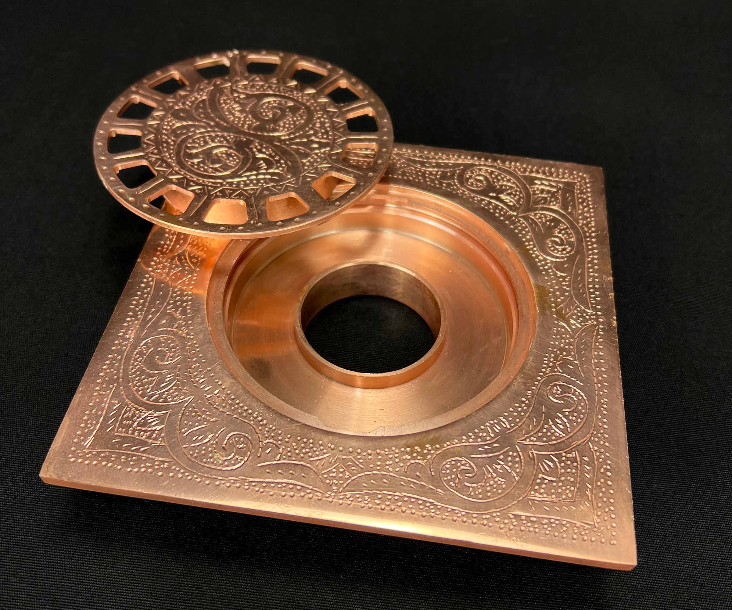 Easy-to-Install Red Copper Brass Drain for Shower Floors