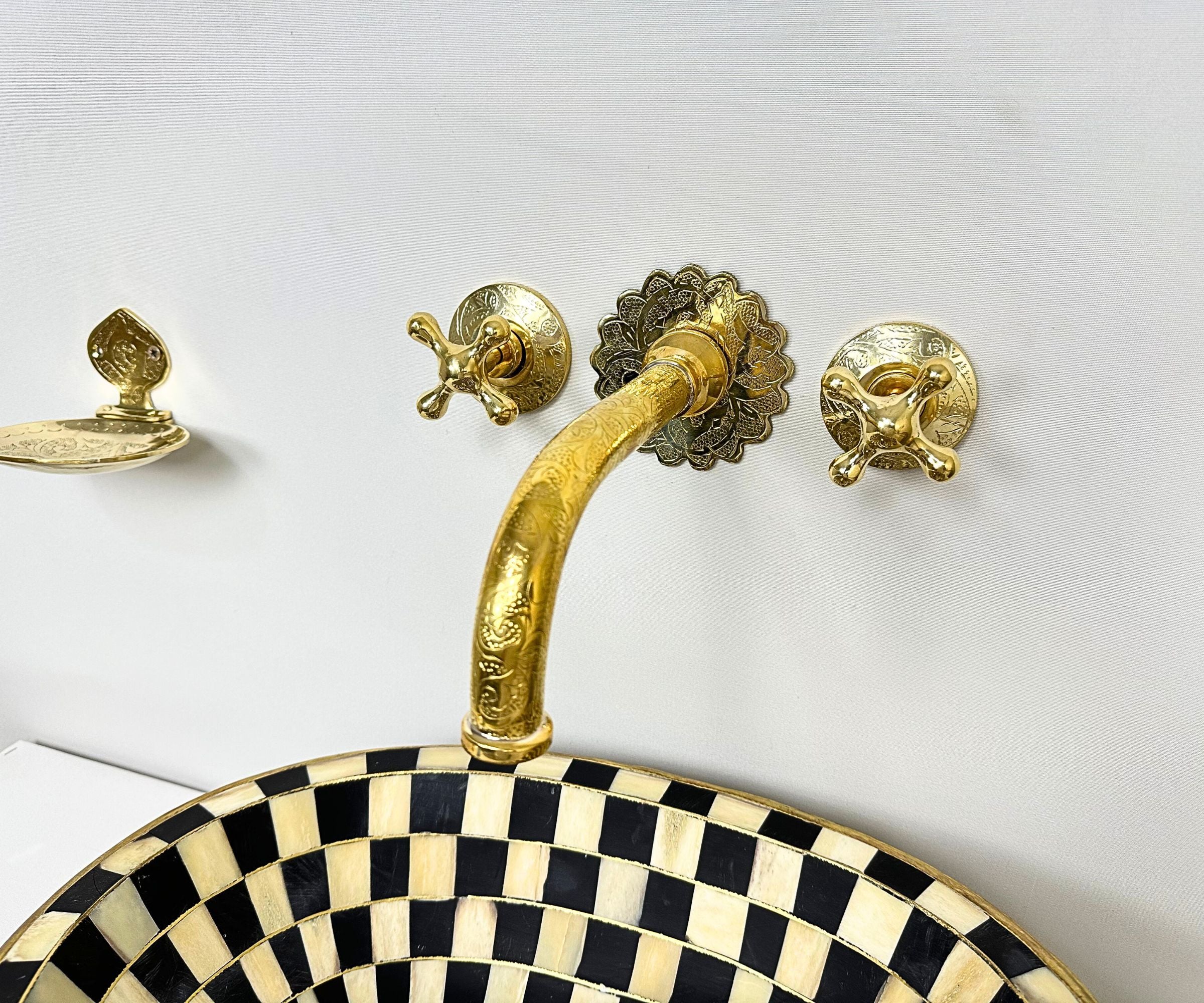 Engraved Wall Faucet