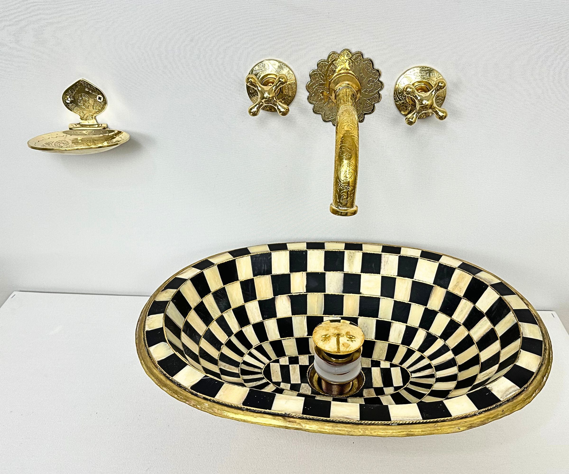 Engraved Wall Faucet