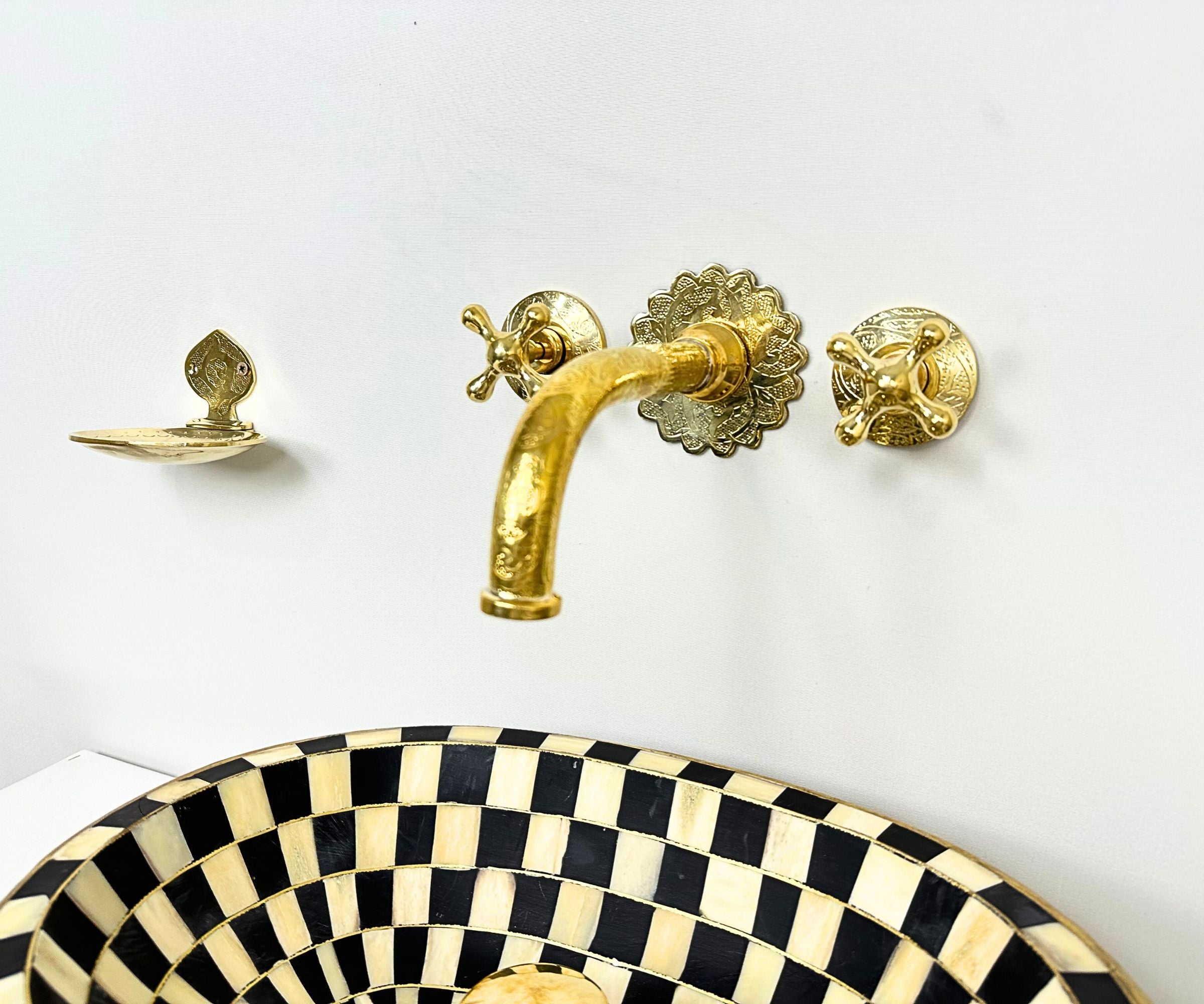 Engraved Cover Plate with Cross Handles