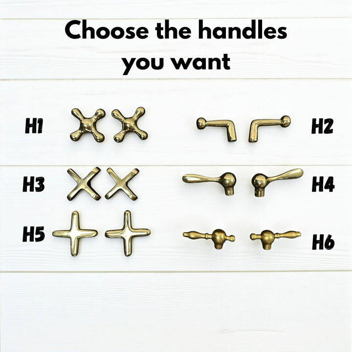 Unlacquered Brass Kitchen Faucet with Sprayer – Handmade Farmhouse Bridge Sink Faucet