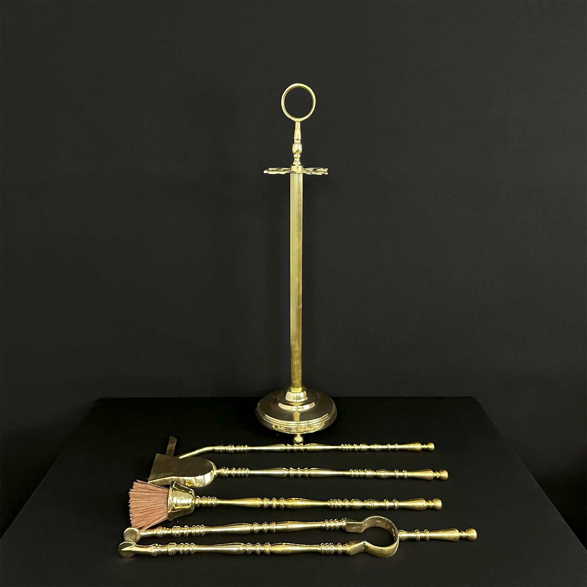 Brass Fireplace Tool Set