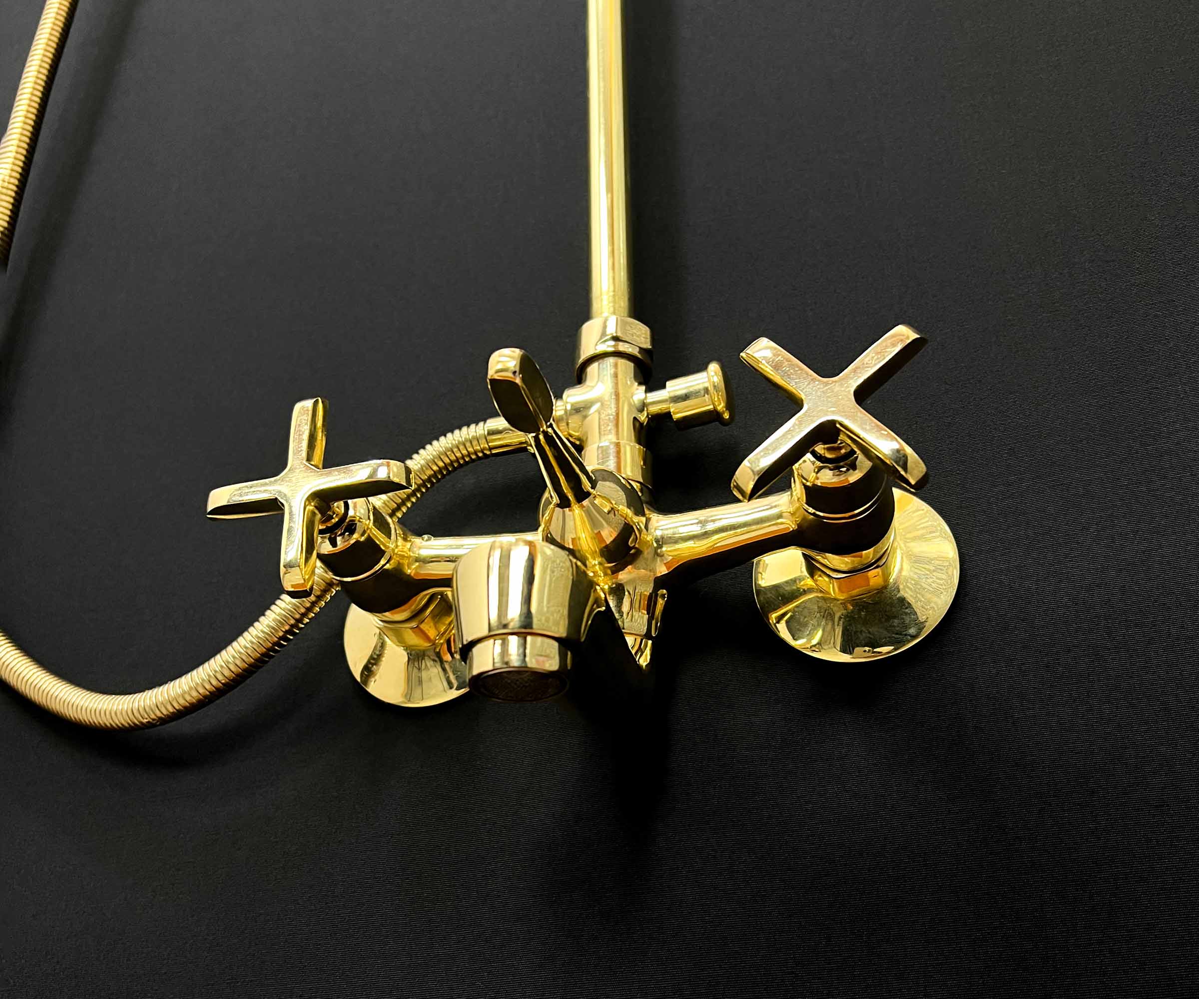 brass mixer with diverter 