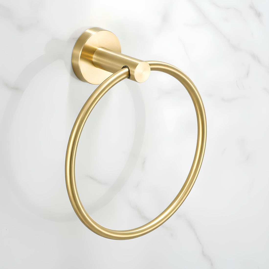 Solid Brass Swivel Towel Ring – Wall Mounted Bathroom Hand Towel Holder, 180° Rotating Design