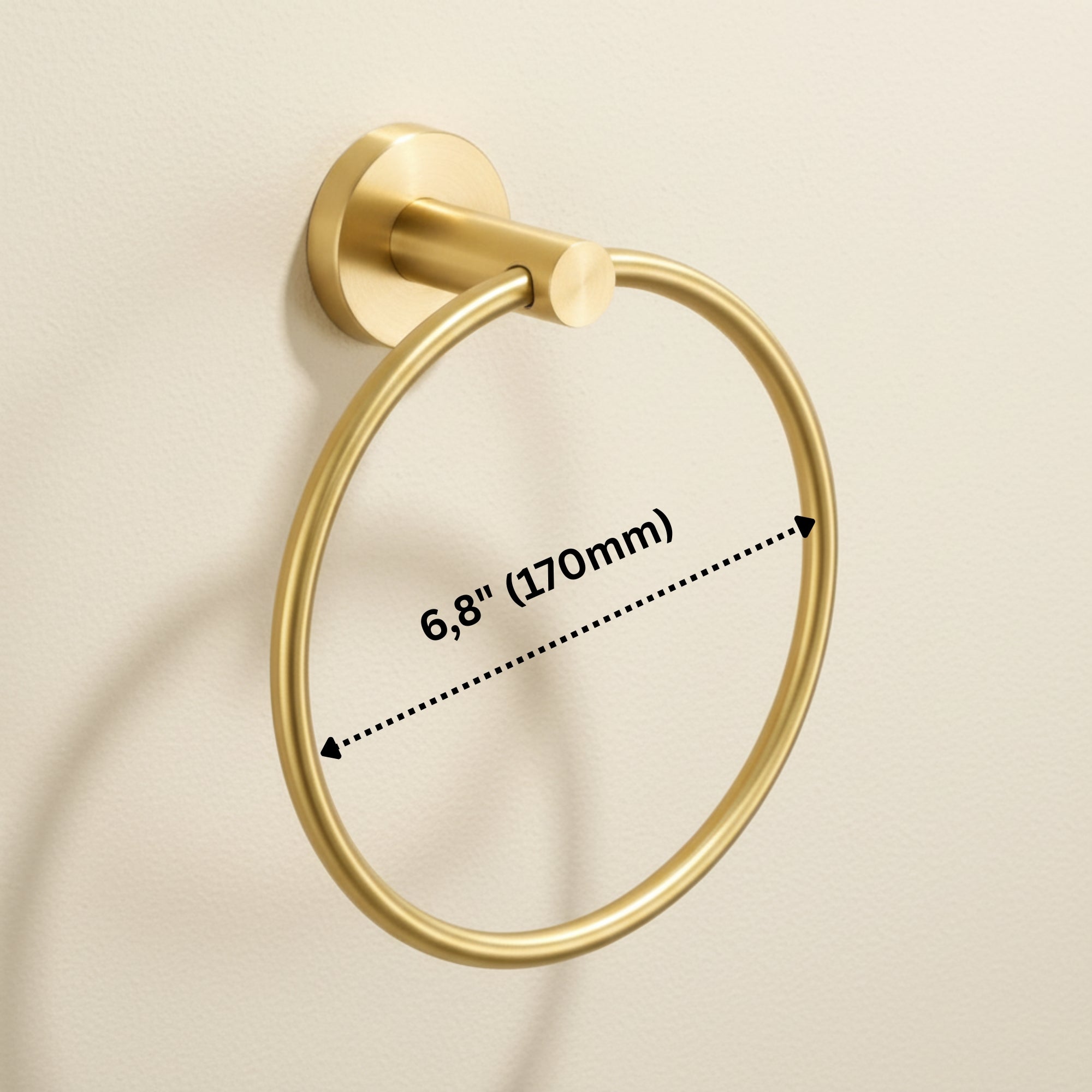 Solid Brass Swivel Towel Ring – Wall Mounted Bathroom Hand Towel Holder, 180° Rotating Design
