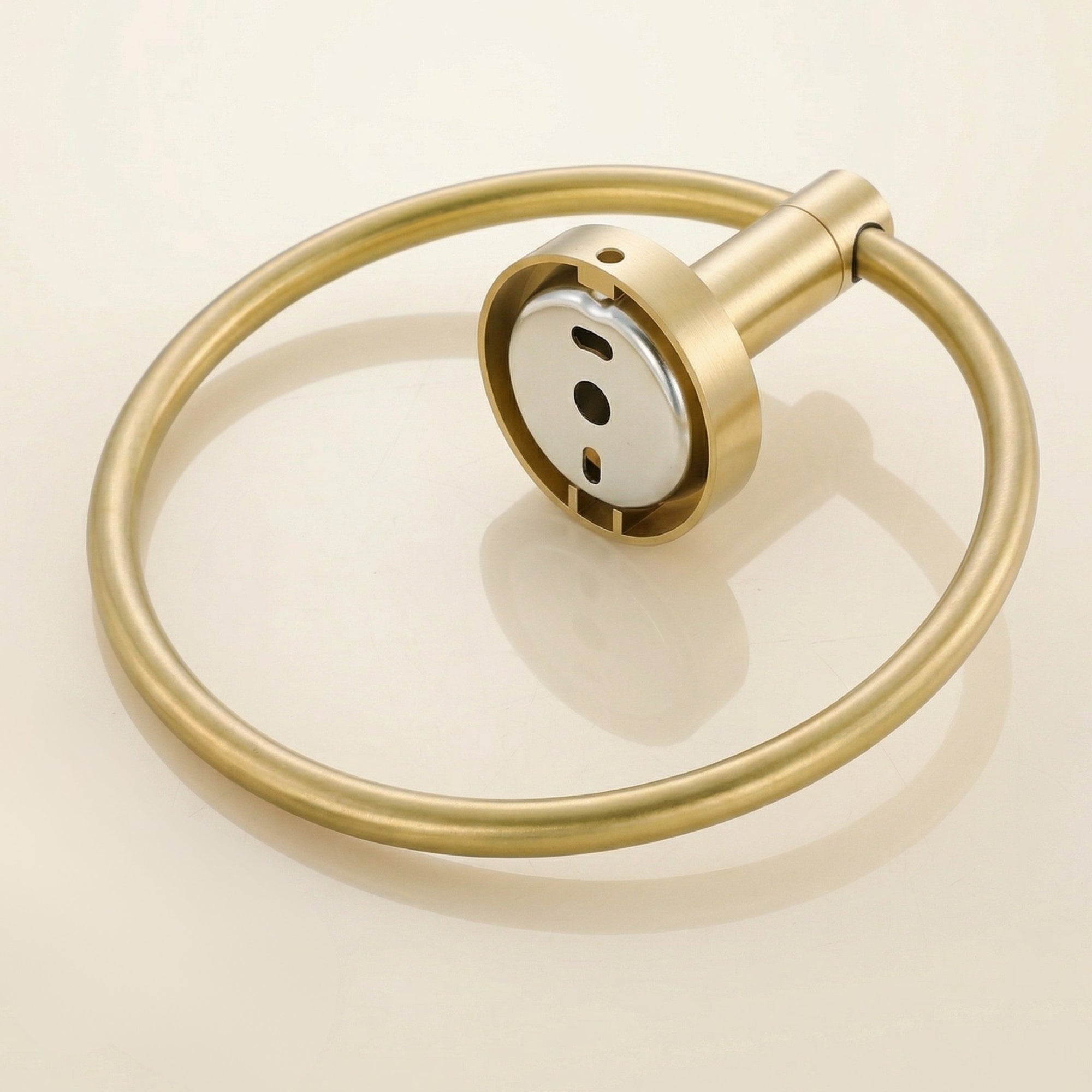 Solid Brass Swivel Towel Ring – Wall Mounted Bathroom Hand Towel Holder, 180° Rotating Design