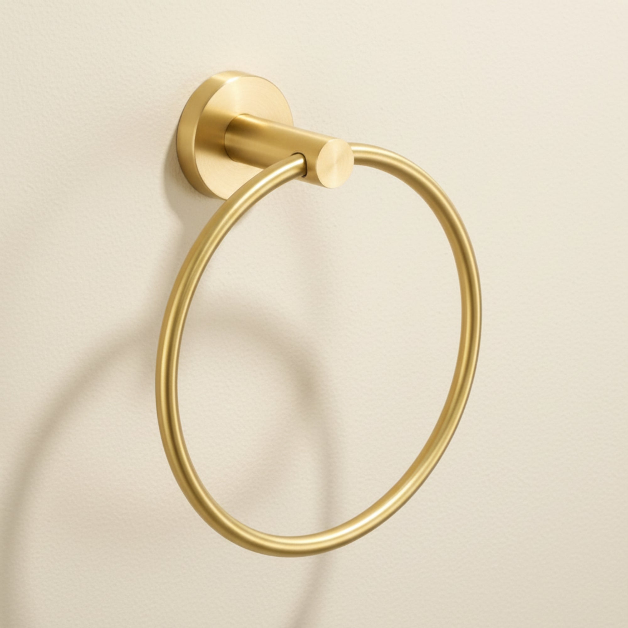 Solid Brass Swivel Towel Ring – Wall Mounted Bathroom Hand Towel Holder, 180° Rotating Design
