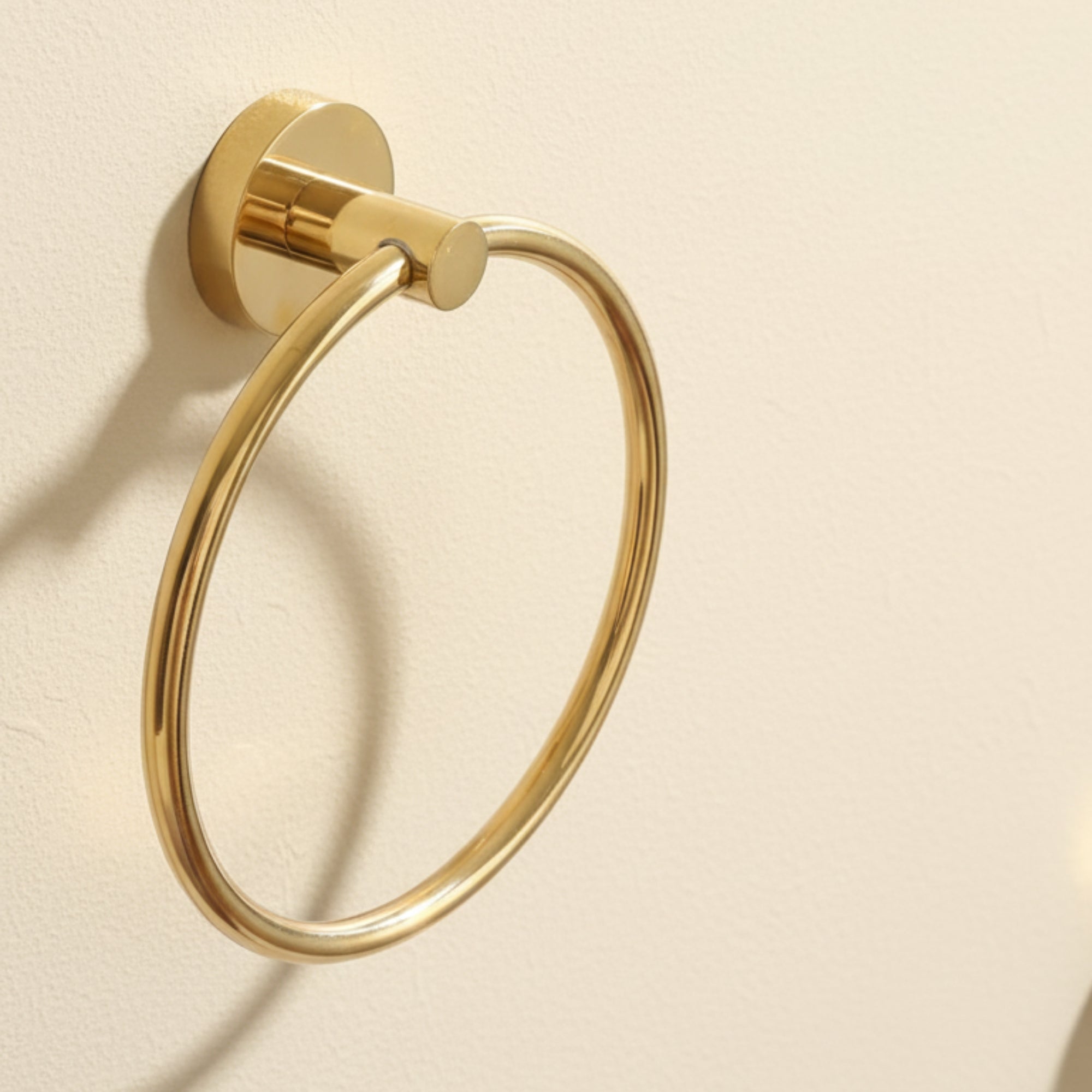 Solid Brass Swivel Towel Ring – Wall Mounted Bathroom Hand Towel Holder, 180° Rotating Design