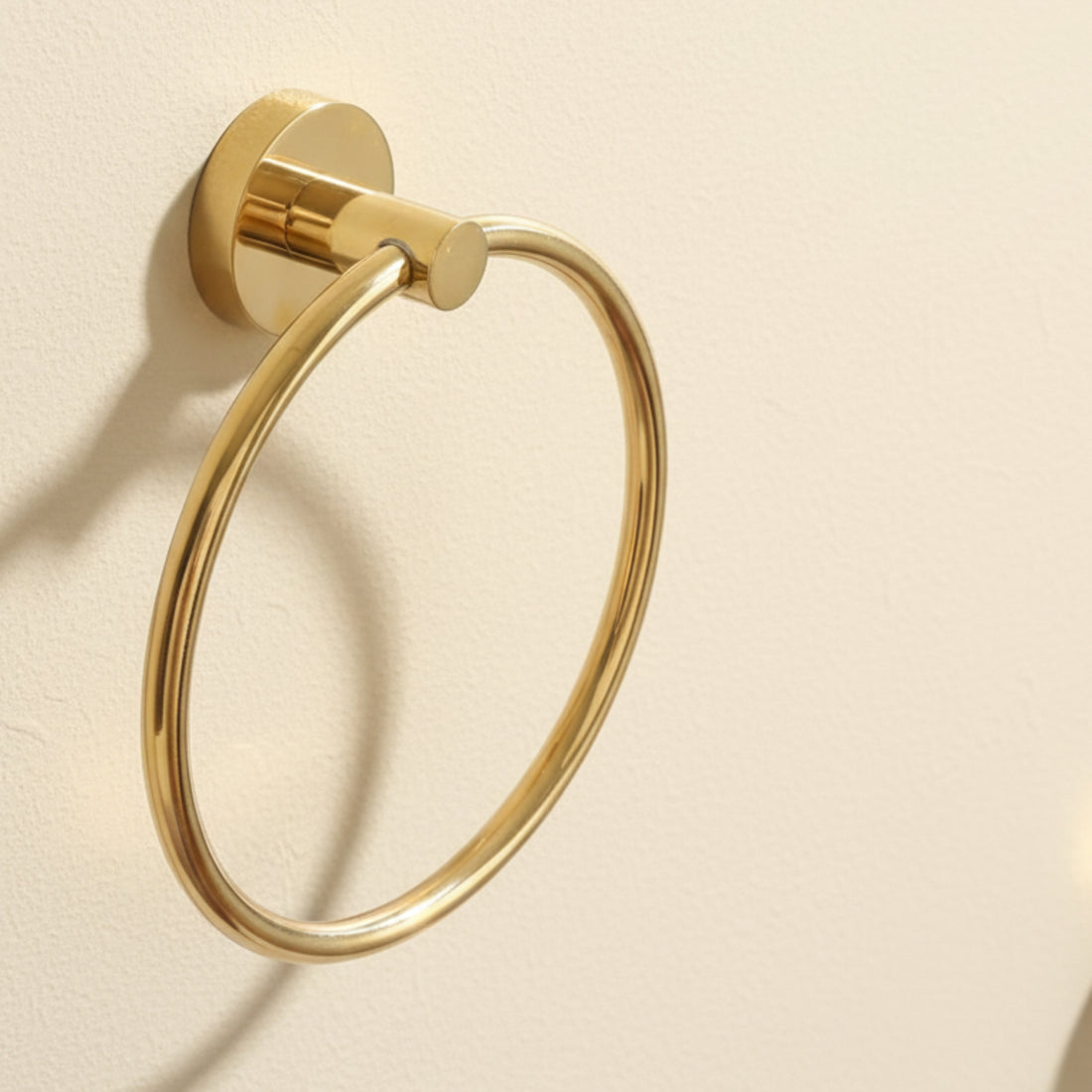 Solid Brass Swivel Towel Ring – Wall Mounted Bathroom Hand Towel Holder, 180° Rotating Design