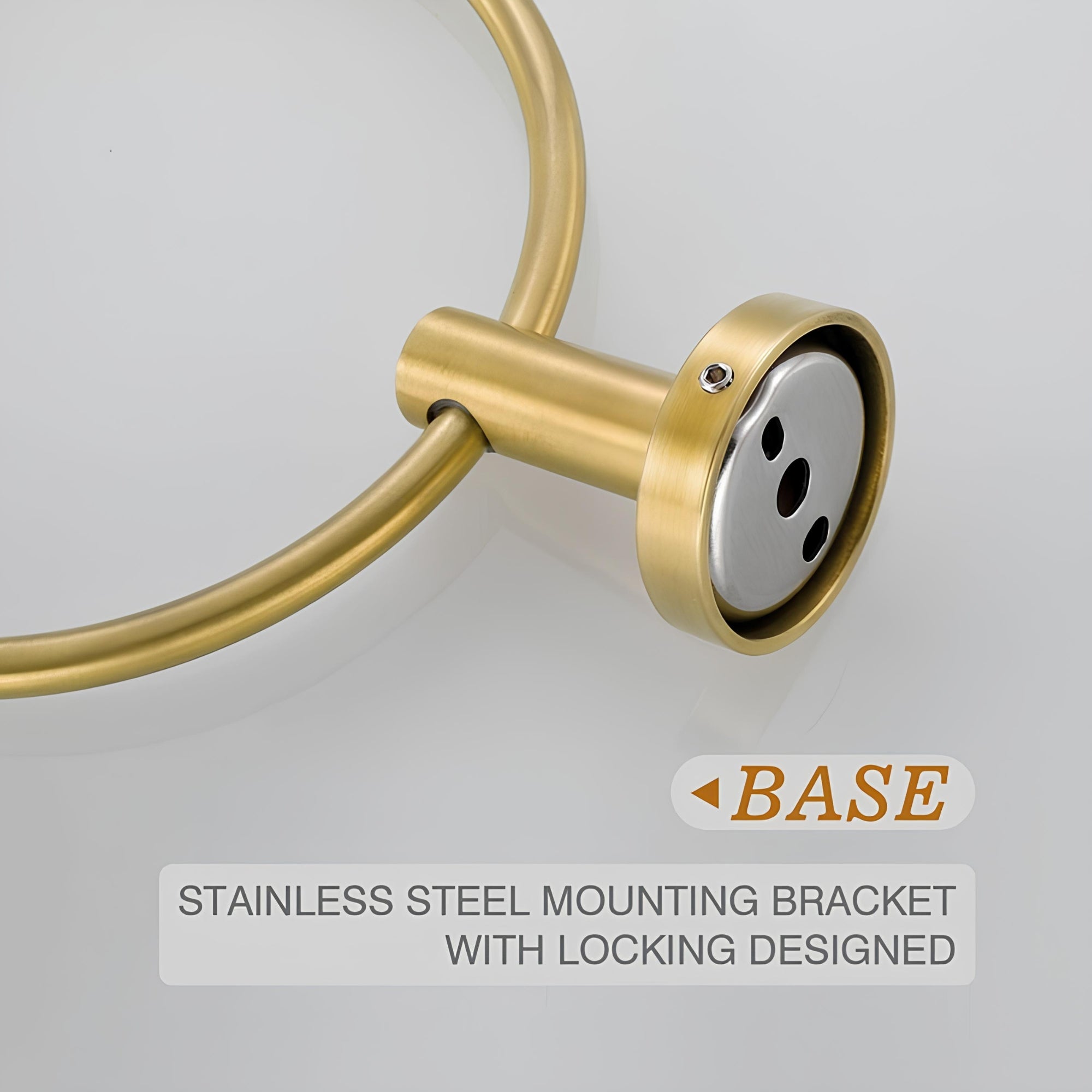 Solid Brass Swivel Towel Ring – Wall Mounted Bathroom Hand Towel Holder, 180° Rotating Design