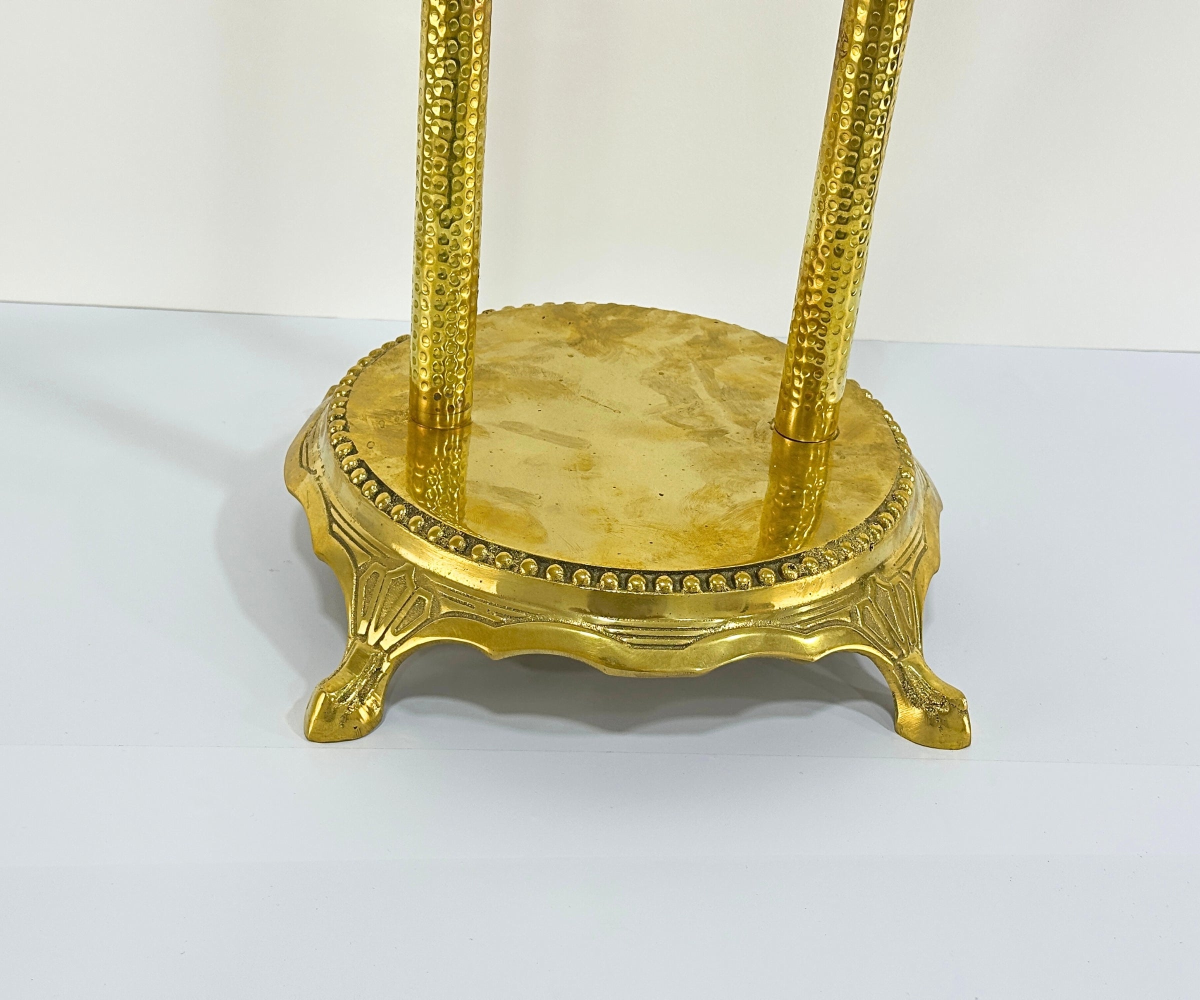 Unlacquered Brass Freestanding Tub Filler with Handheld Shower – Solid Brass Floor Mount Faucet