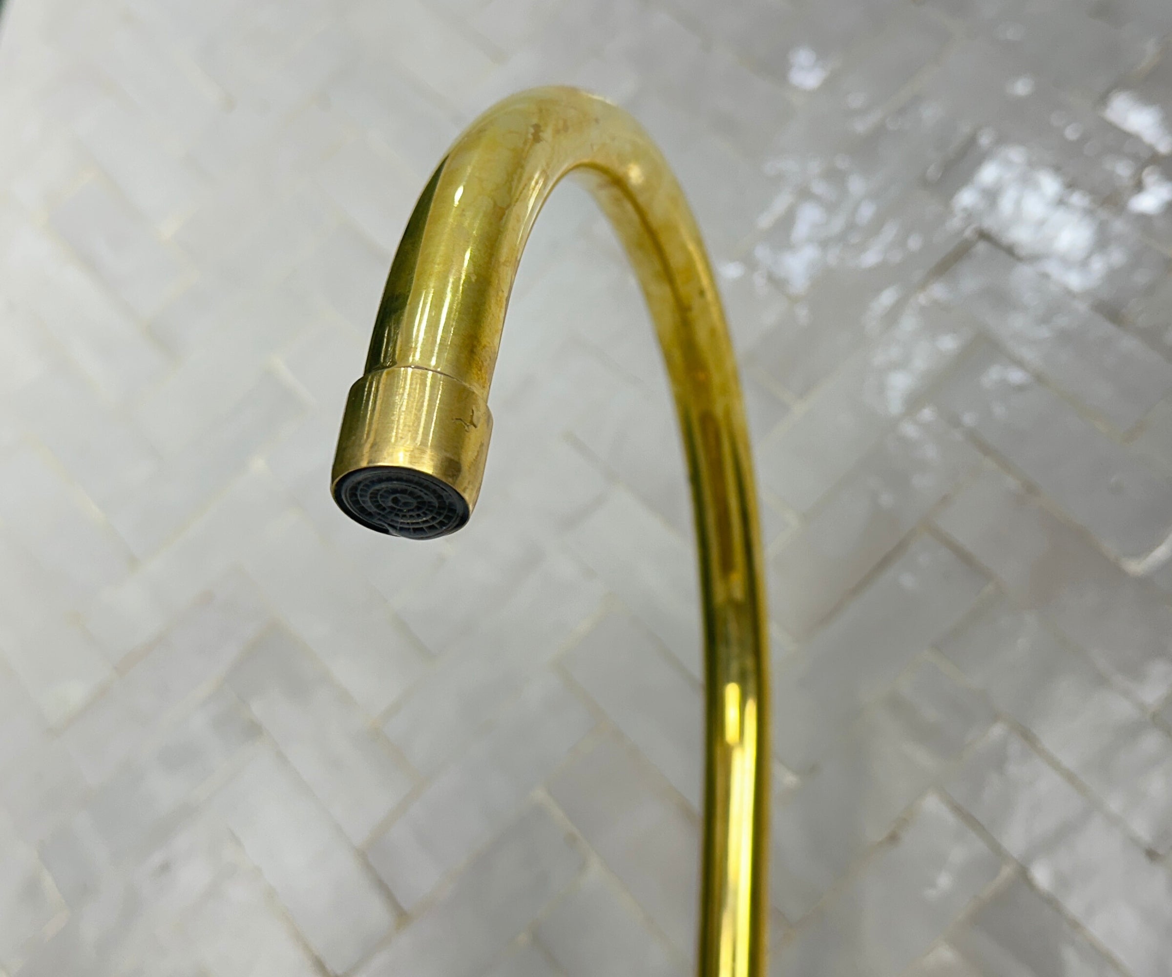 Unlacquered Brass Kitchen Faucet filter