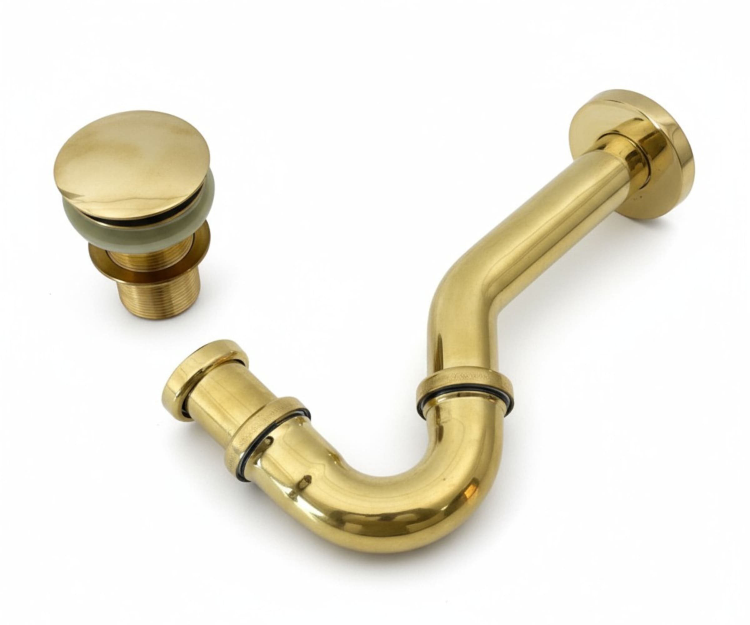 adjustable brass p trap with pop up drain