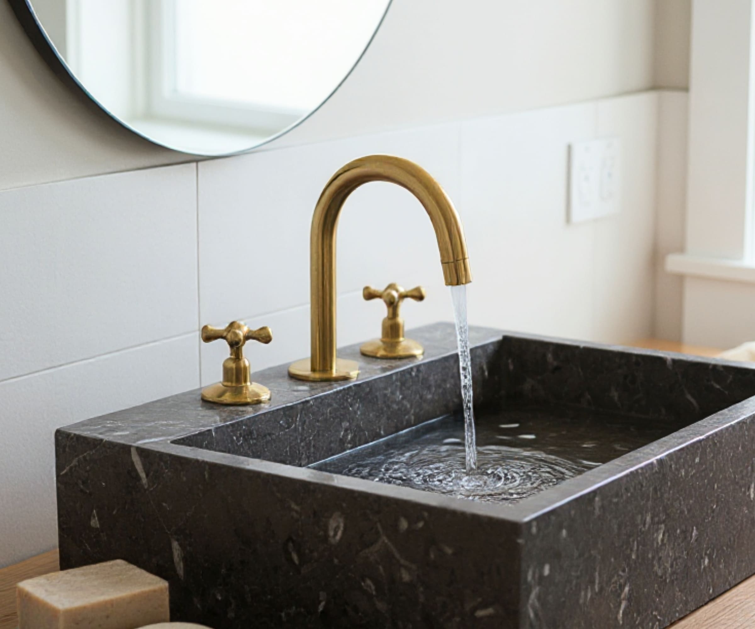 Unlacquered Brass Widespread Bathroom Faucet | LuxeBrass