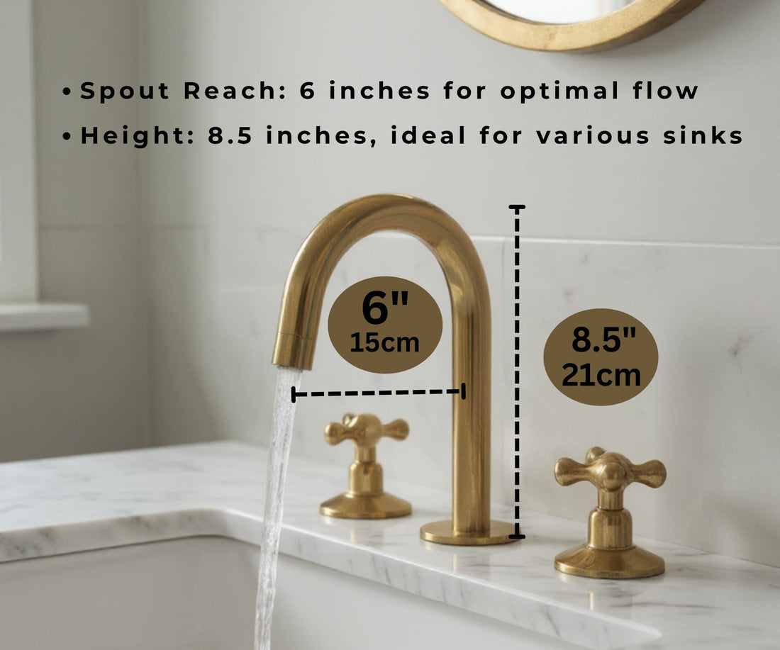 Unlacquered Brass Widespread Bathroom Faucet | LuxeBrass