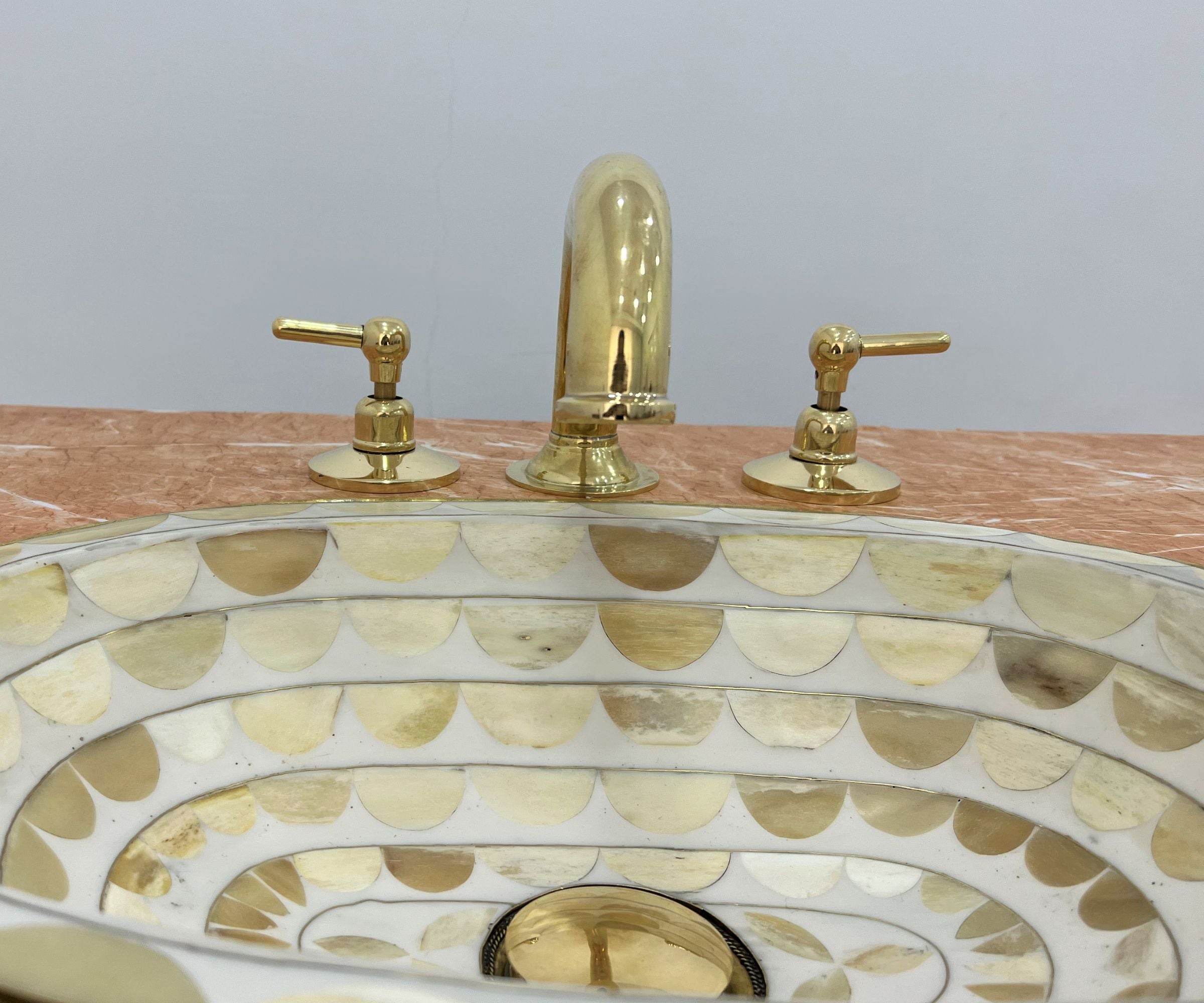 Unlacquered Solid Brass Sink Faucet – 3-Hole Installation for Classic Elegance